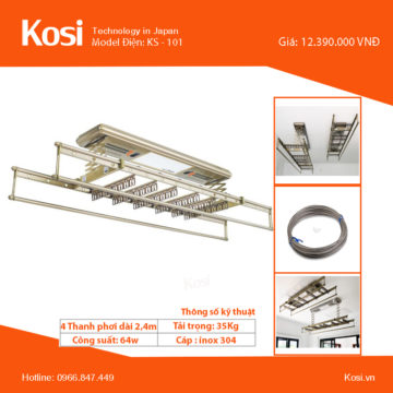 Giàn phơi điện tử Kosi KS-101 Model 2023