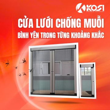 Cửa lưới chống muỗi dạng xếp KOSI