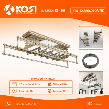 Giàn phơi điện tử KOSI KS-101 Model 2025
