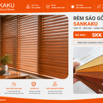 Rèm sáo gỗ Sankaku SKK07